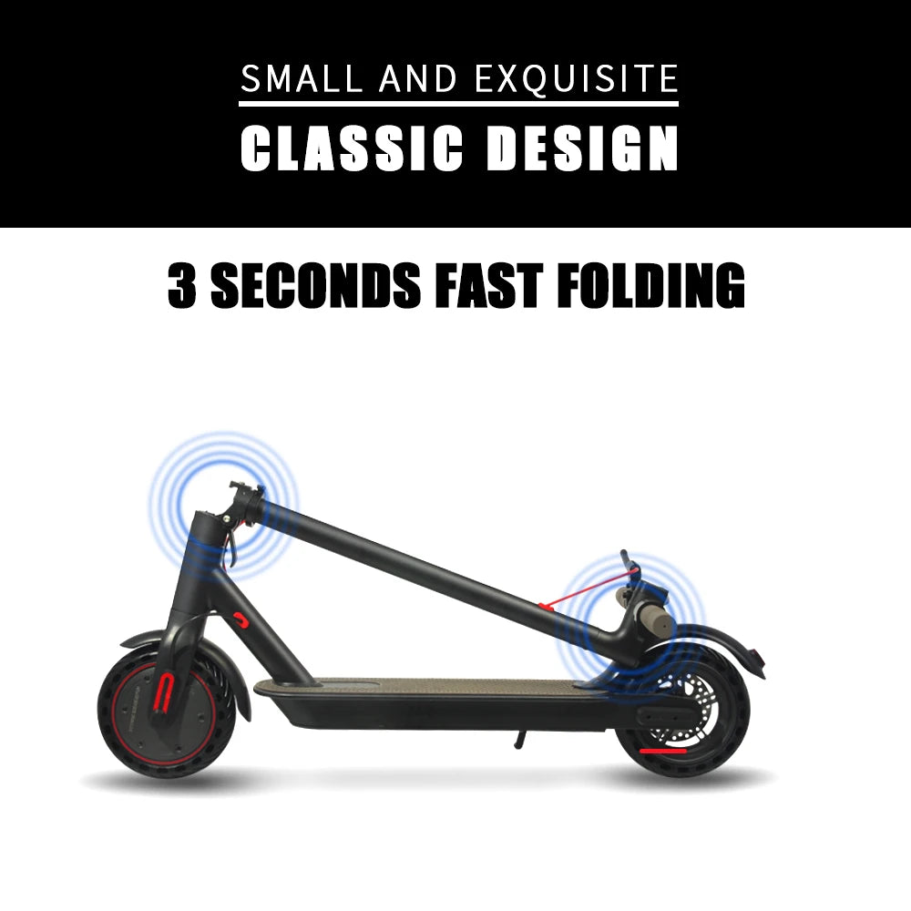 Wholesale 36V 350W 10.4Ah Long Range Folding E Scooter Us Warehouse 8.5 Inch 25 Kmh Adults Foldable Electric Scooter
