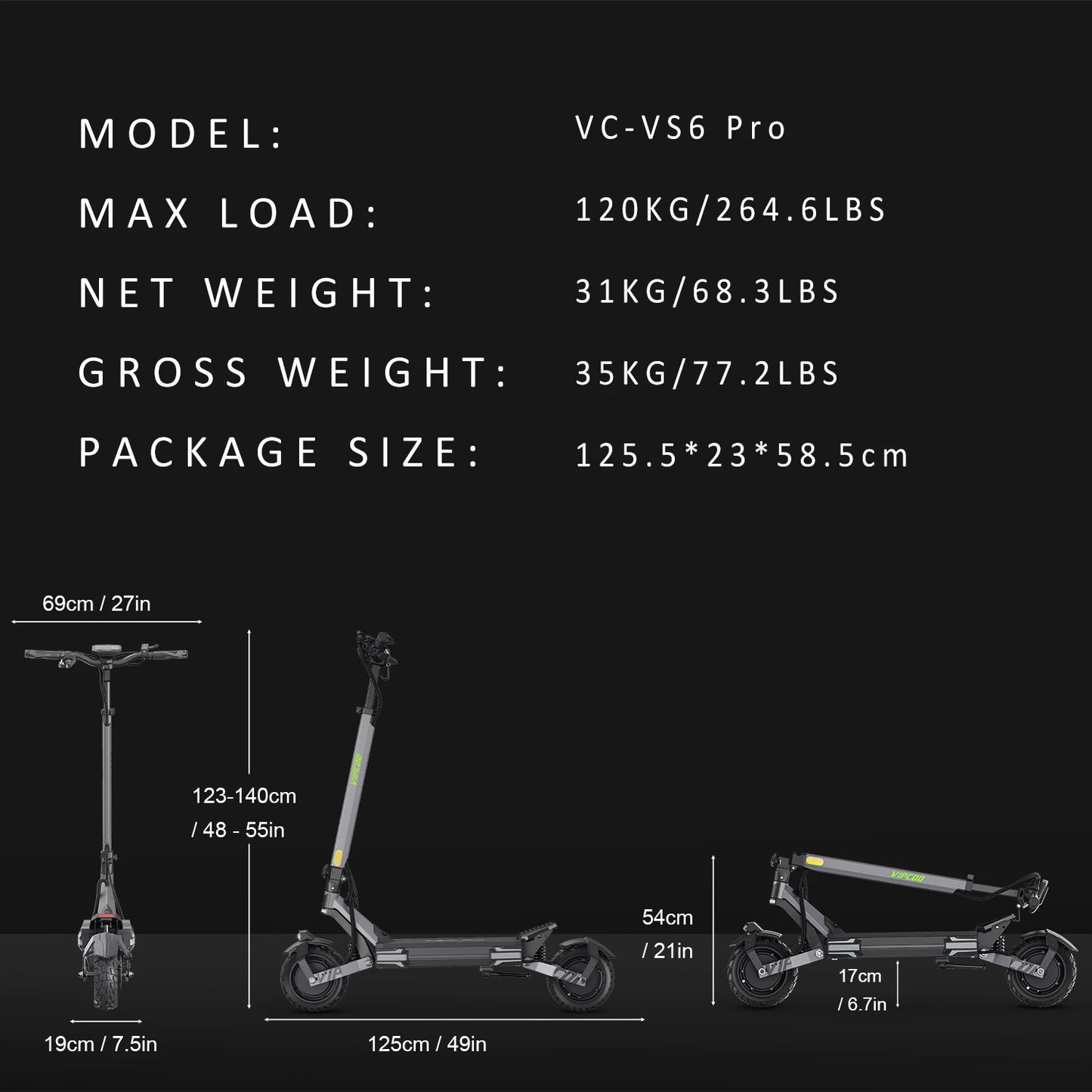 Fashionable VIPCOO VS6 PRO Dual Motor Electric Scooter Long Range 20.8AH Available in UK EU US Warehouses